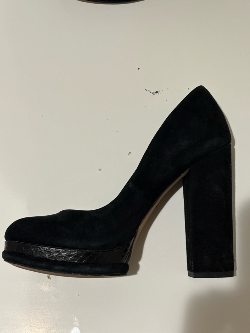 Dolce Vita Black Suede Platform Block Heel Pumps
